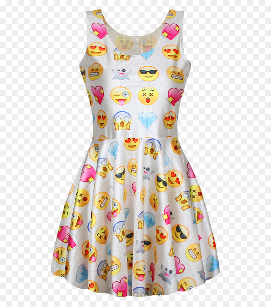 Sommerkleid Emoji-Falte-Shirt - Kleid shirt