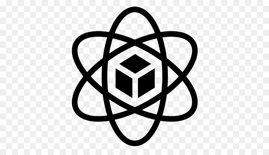 Un nucleo atomico Icone del Computer Molecola - materiale