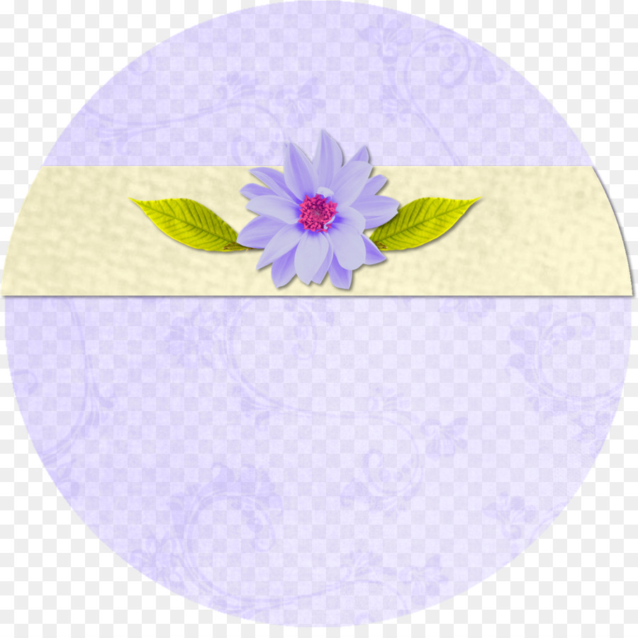 Papier-Label Lavender Flower Parfüm - Kreis Blume