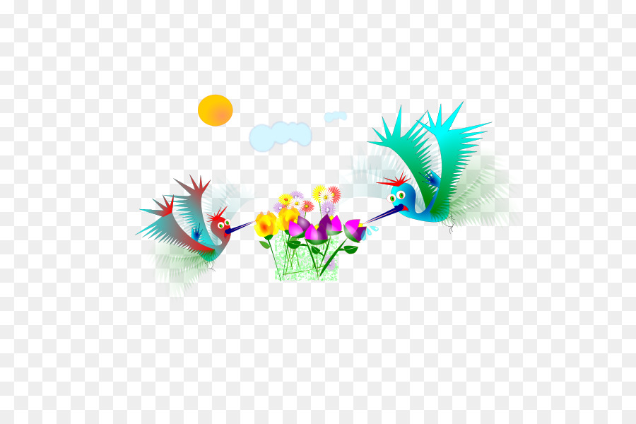 Hummingbird Flower Clip Art - Flor