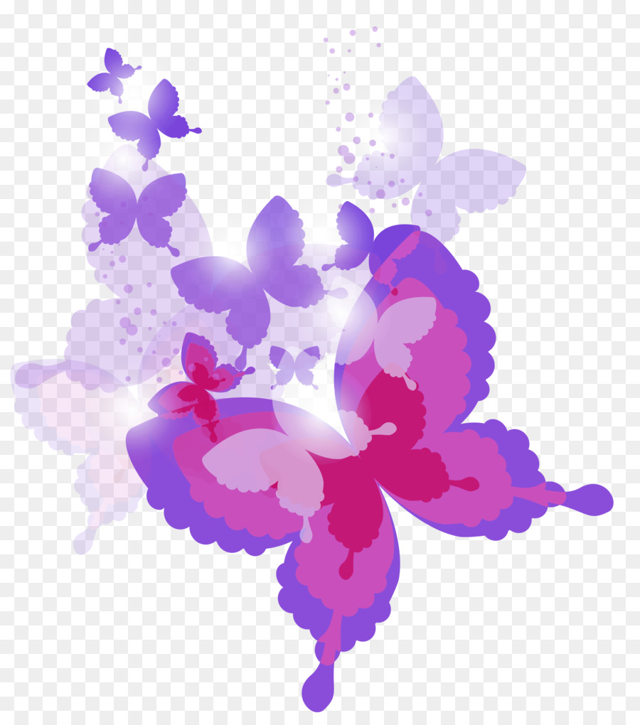Farfalla, Sfondo del Desktop Clip art - petali di rosa