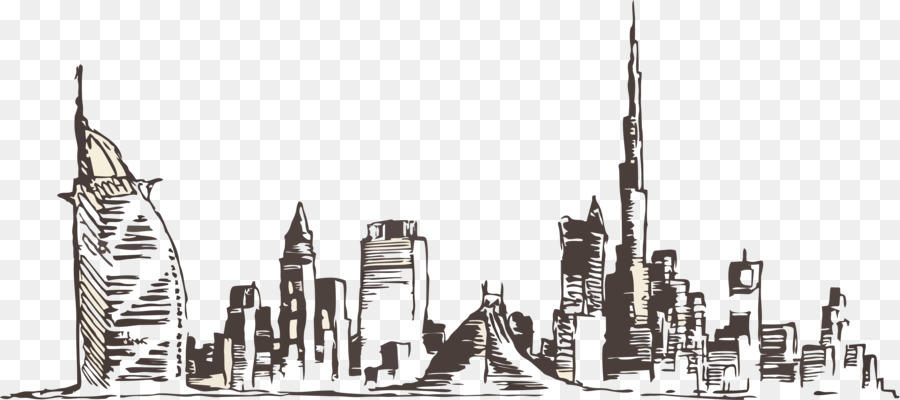 Skyline Di Dubai Disegno Fotografia - Dubai