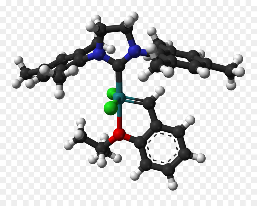 Grubbs' Katalysator Atomoxetine Katalyse Ball-und-stick Modell Olefin-Metathese - Türkis