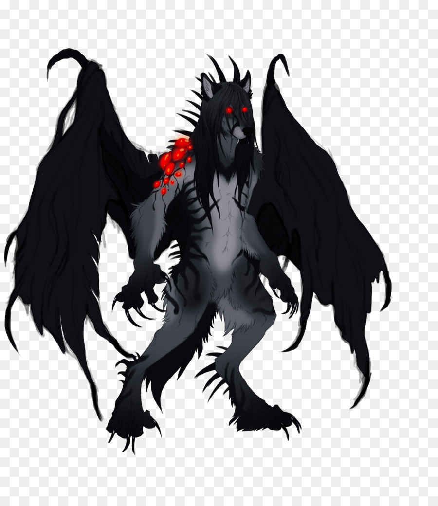 Demone, creatura Leggendaria lupo Mannaro Vulcano - demone
