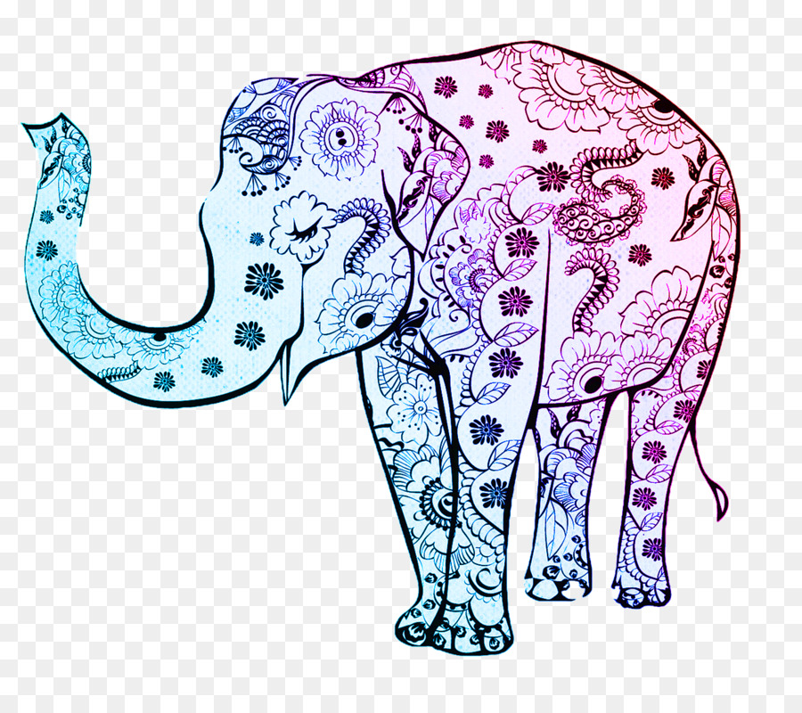 Ấn độ, con voi Hoa trang Trí Clip nghệ thuật - con voi