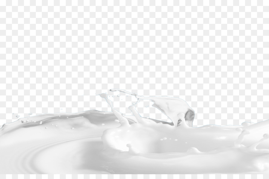 Monocromatica in bianco e Nero Liquido - latte splash