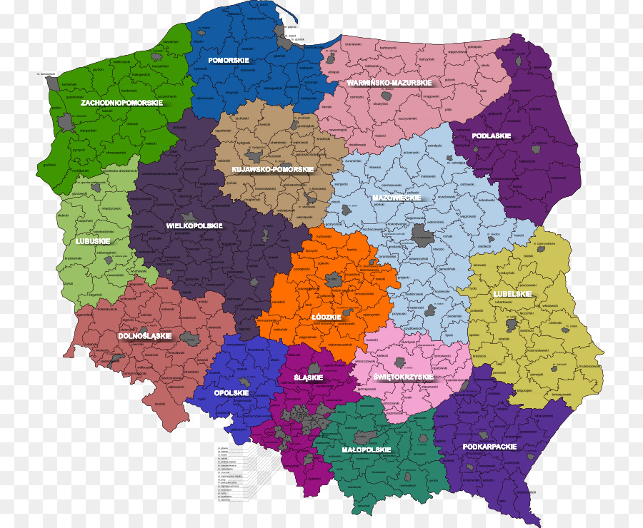 Cuiavia-Pomerania, polonia Voivodato Royalty-free Voivodati della Polonia - tastiera