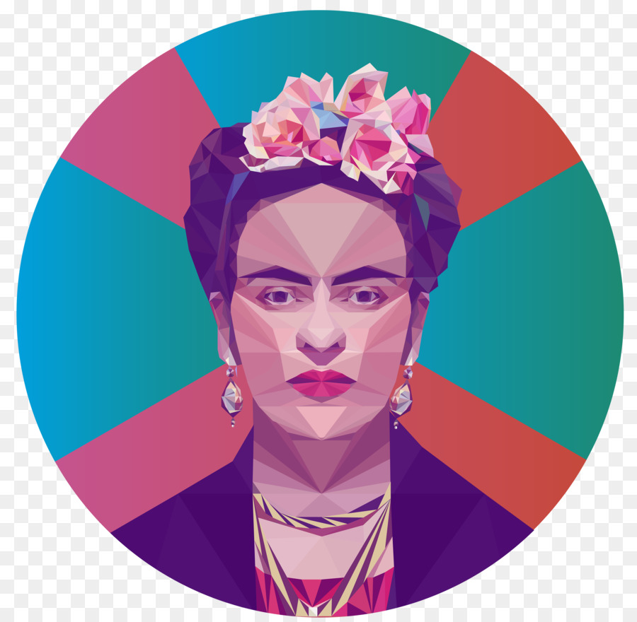 Low poly Portrait, Grafik-Designer, Künstler - Frida