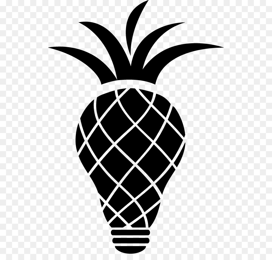 Die Ananas Agentur-Logo-Food-Marke - Schwarz und weiß