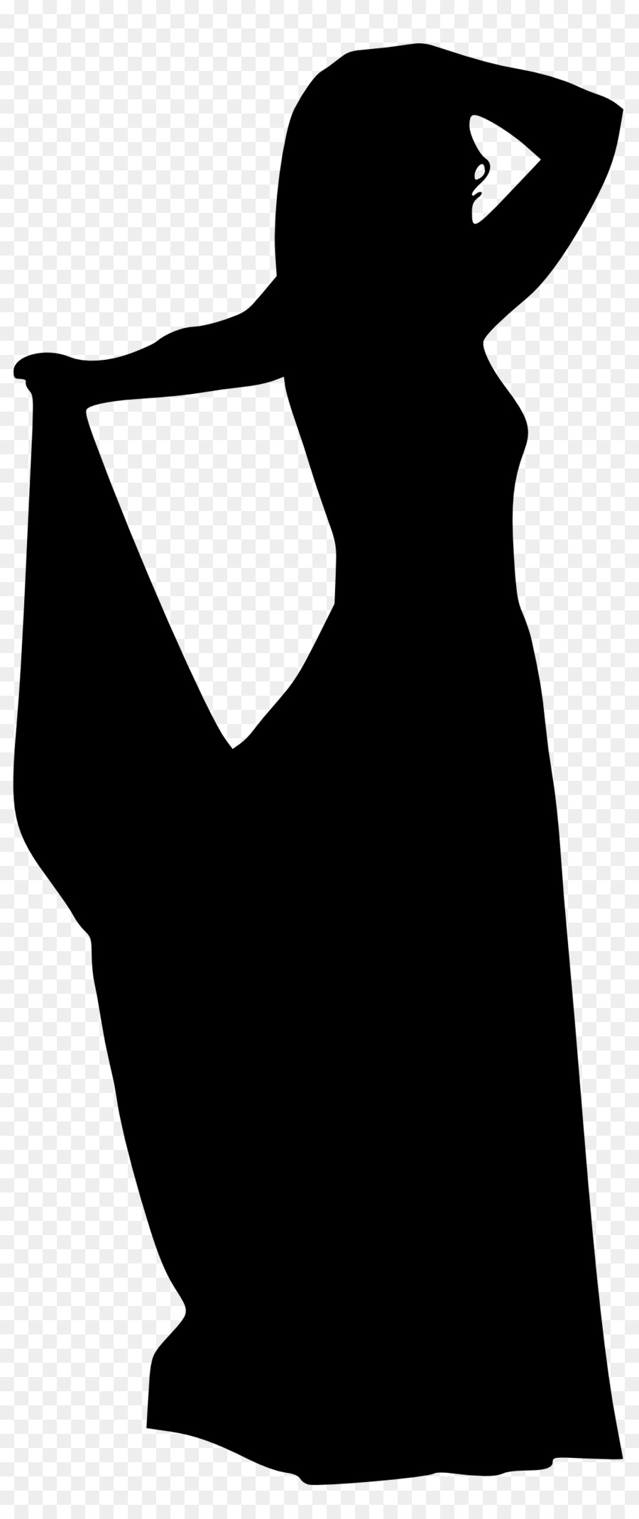 Silhouette Frau Monochrom-Fotografie - Frau silhouette