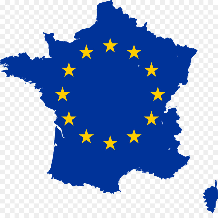 Frankreich Silhouette Vektor-Karte - Frankreich Flagge