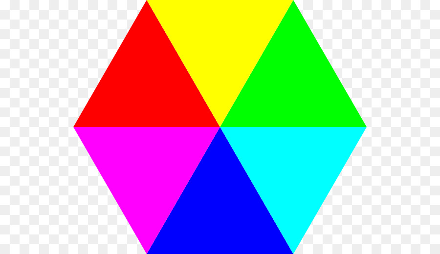 Sechseck, Dreieck-Form Clip-art - Farben