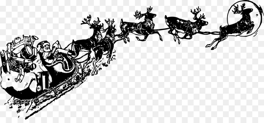 Santa Claus tuần Lộc xe Trượt tuyết Giáng sinh Clip nghệ thuật - ông già noel