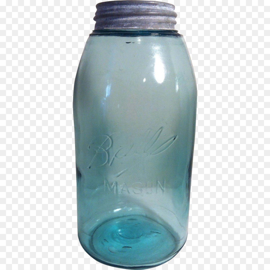 Mason jar, Coperchio in Vetro Aqua - barattolo di muratore