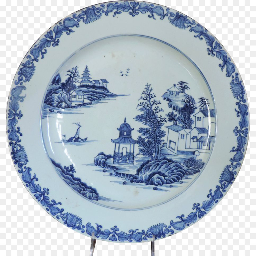 18 ° secolo, il Blu e il bianco della ceramica Stoviglie di Porcellana Piatto - piastre