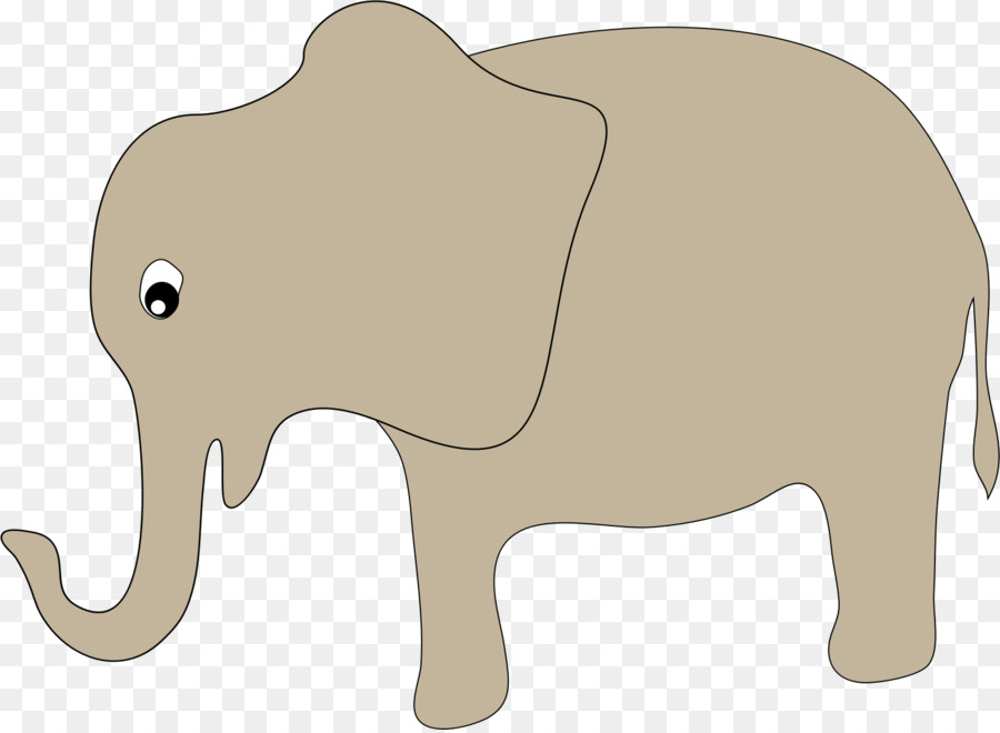 Afrikanische Elefanten asiatische Elefanten-Mammut-Fauna - hand gezeichnet