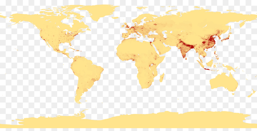 Mappa del mondo mappa del Mondo Umano sovrappopolazione Geografia - popolazione