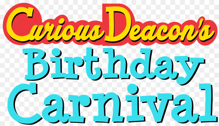 Curious George-Text Geburtstag Typografie Schrift - Thema Karneval