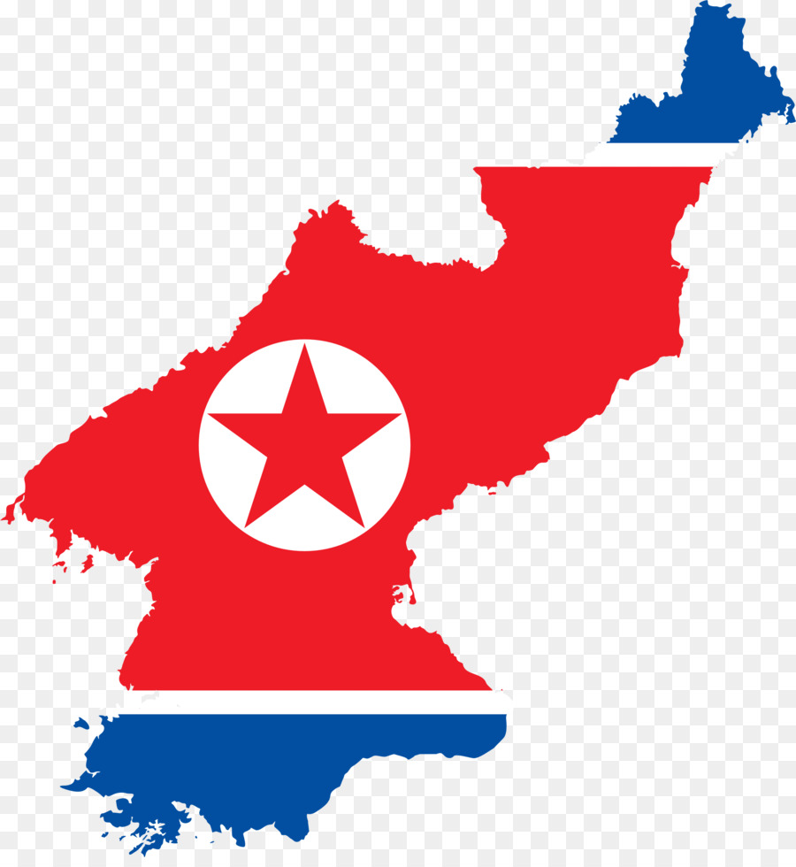 Bandiera della Corea del Nord Mappa Bandiera della Corea del Sud - coreano