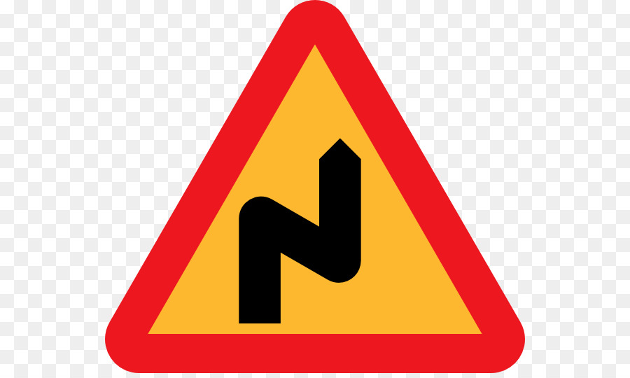 Traffico, segno, Strada, segno di Avvertimento - A zig zag