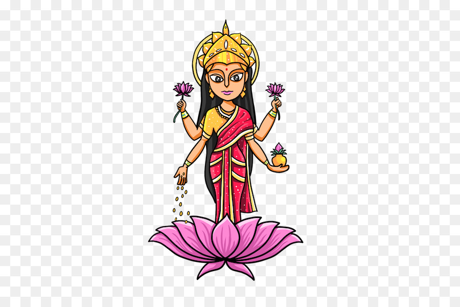 Pink Flower Cartoon png download - 600*600 - Free Transparent Lakshmi png  Download. - CleanPNG / KissPNG