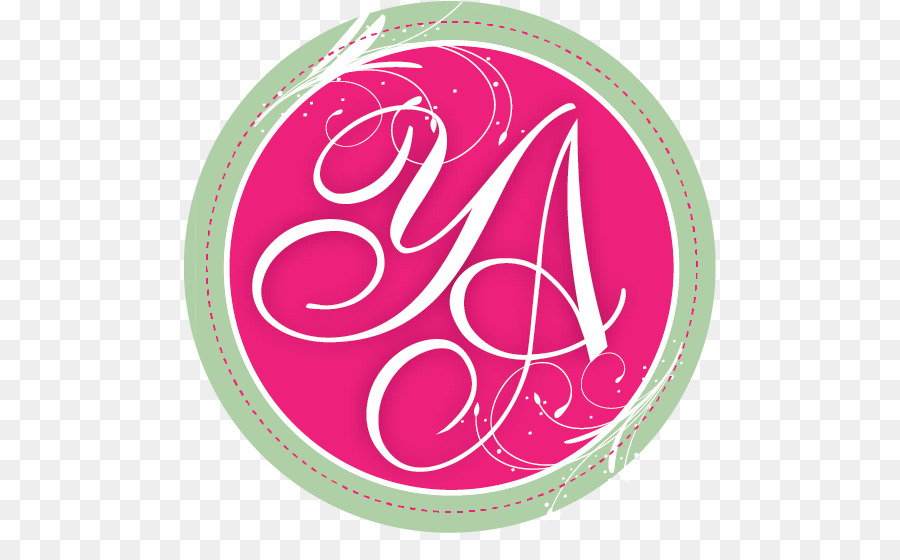 Rosa Magenta Kreis-Logo Schrift - Hochzeit design