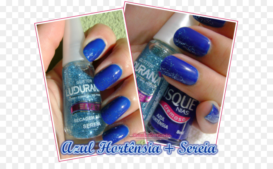 Kobalt-blau-Nagellack-Kosmetik - Hortensia