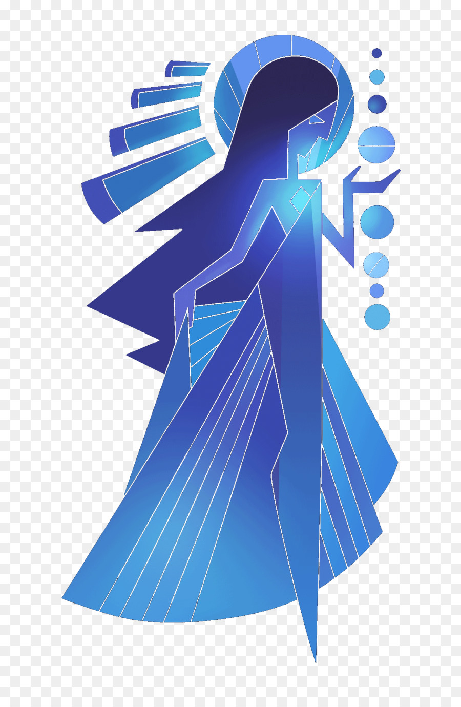 Steven Universe Diamant Farbe Blau Diamant Edelstein - Wandbild
