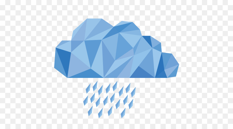 Cloud Máy tính Biểu tượng Mưa phần Mềm như một dịch vụ - đa giác