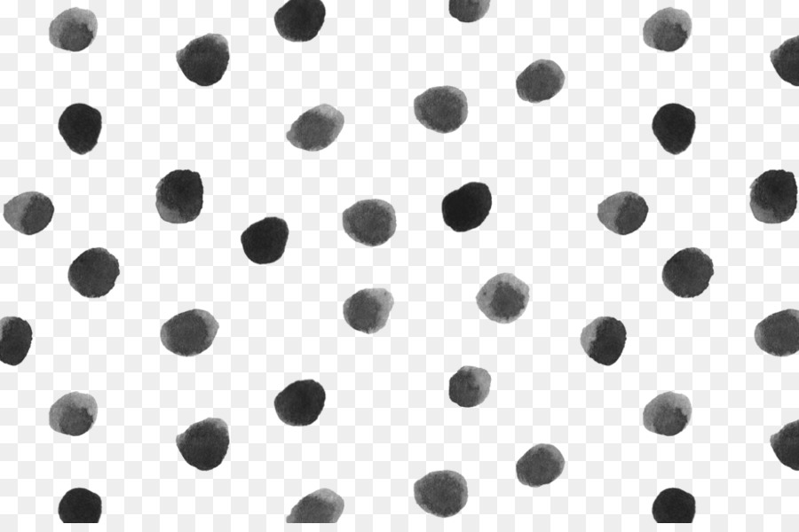 Schwarz und weiß-Aquarell-Polka-dot-Muster - Polka Dot