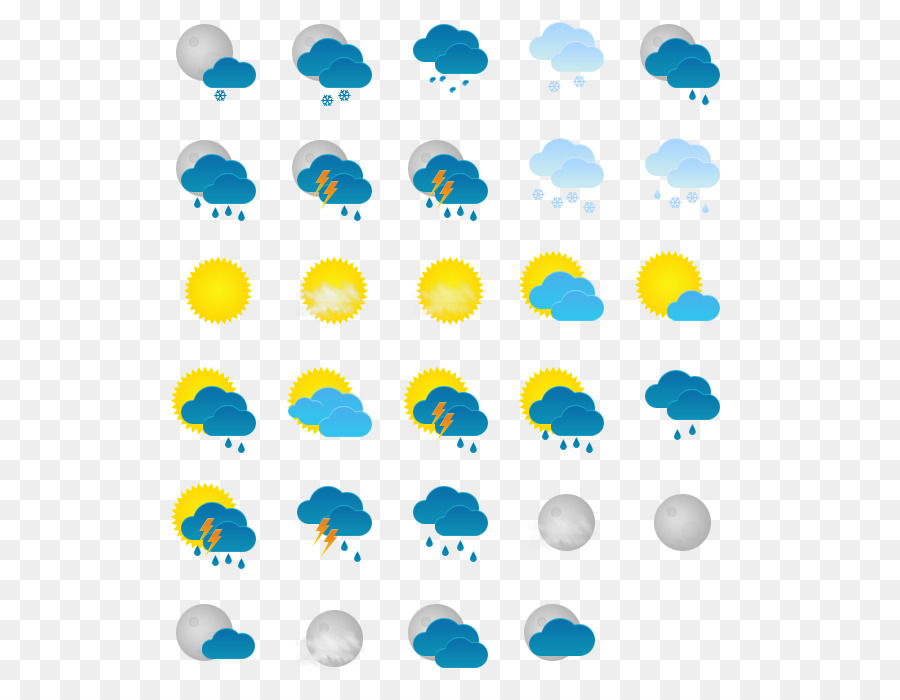 Wettervorhersage Computer-Icons Regen und Schnee gemischt - Tiff