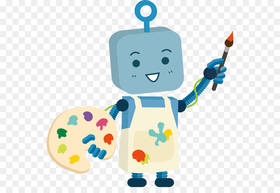 Farbe Roboter Android-clipart - Maler