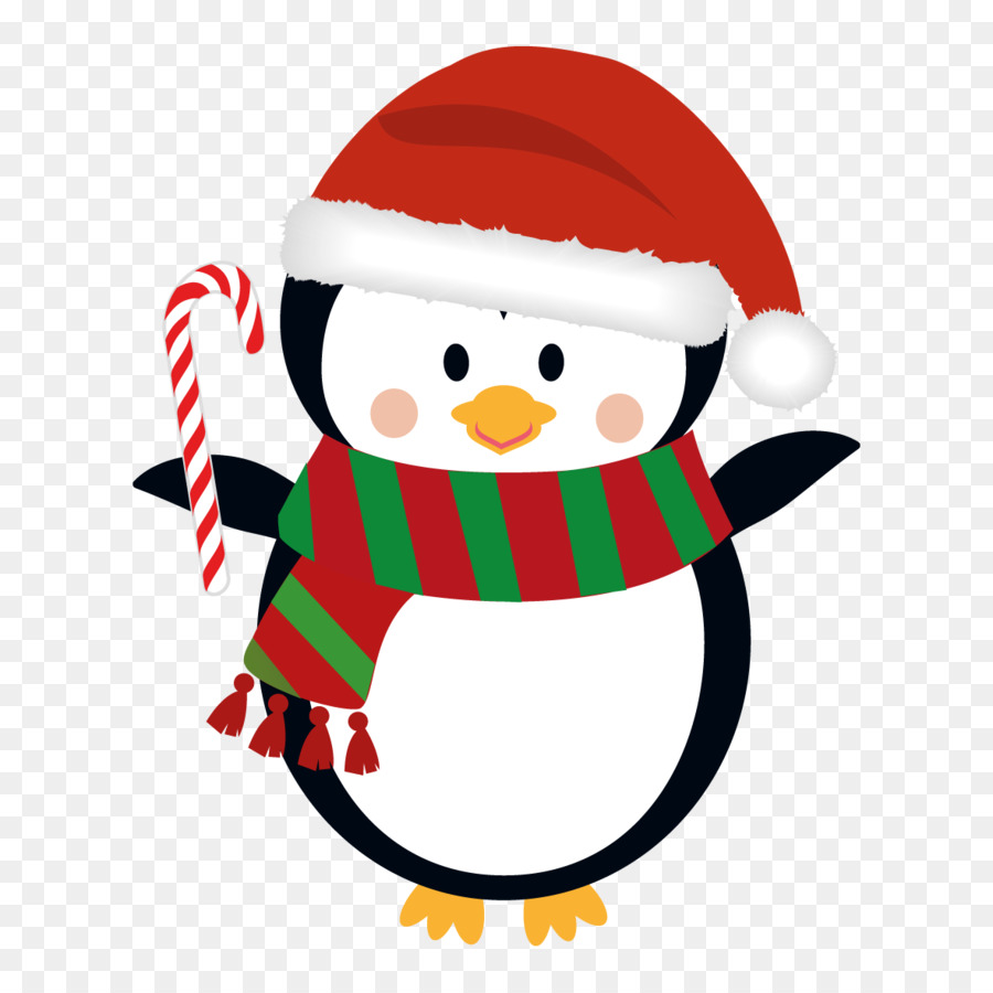 Pinguino luci di Natale Babbo Natale Clip art - Pinguino