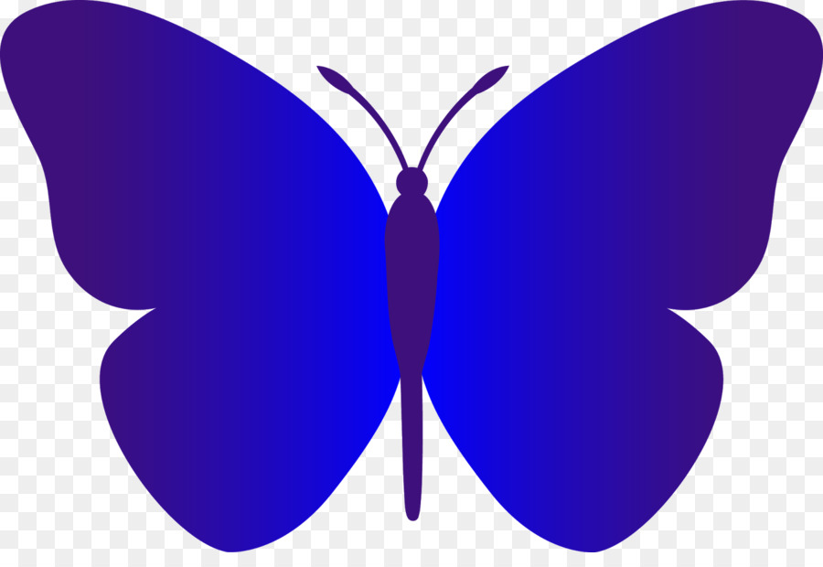 Butterfly Silhouette Schablone-Clip-art - blauer Schmetterling