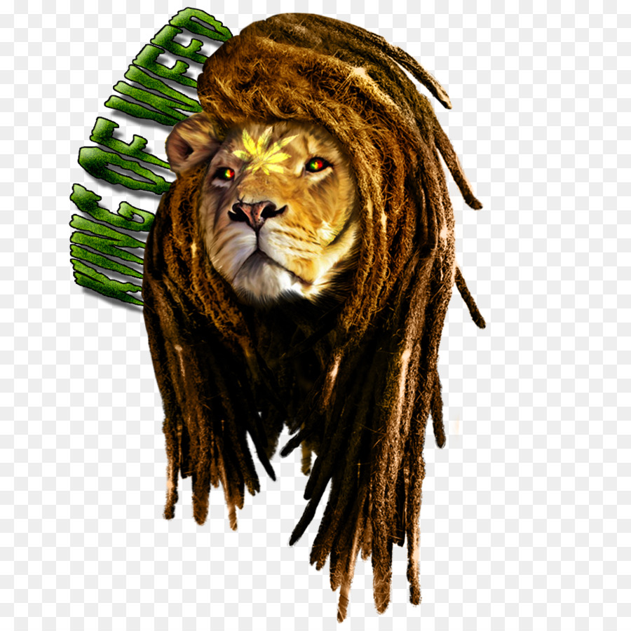 Lion T-Shirt Braid Rastafari Reggae - Reggae