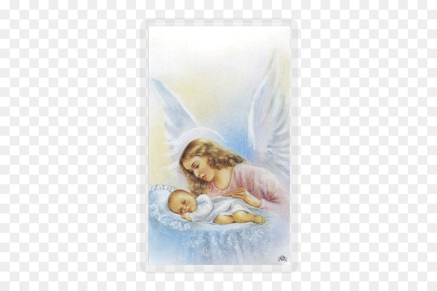 Heilige Familie Schutzengel Infant Holy card - Baby Engel