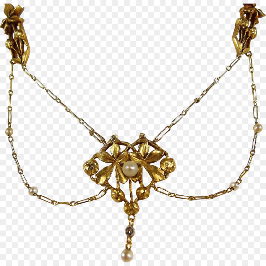 Ohrring Halskette Schmuck Kette Gold - Halskette