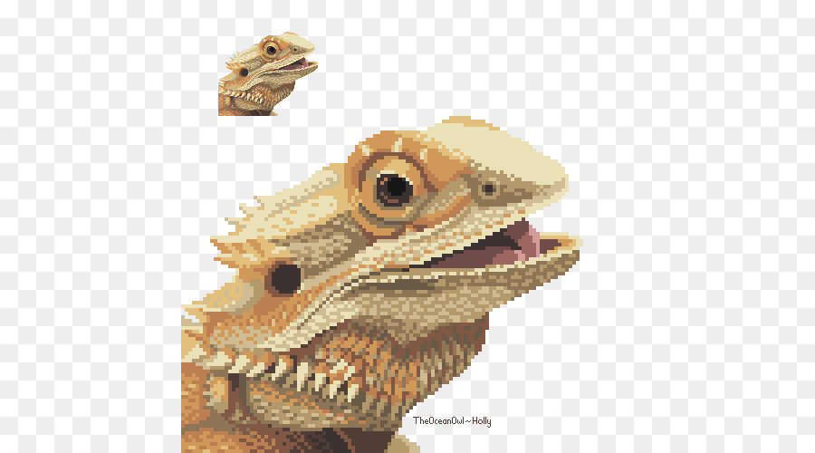 Reptilien Echsen Bartagamen Pixel-Kunst - bartagame