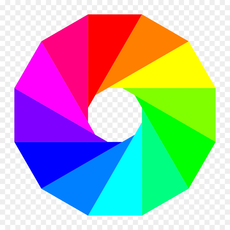 Ruota di colore Clip art - Colorate Triangoli Numero