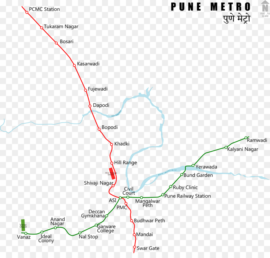 Hinjawadi Pune della Metropolitana di transito Rapido di trasporto Ferroviario Swargate - percorso