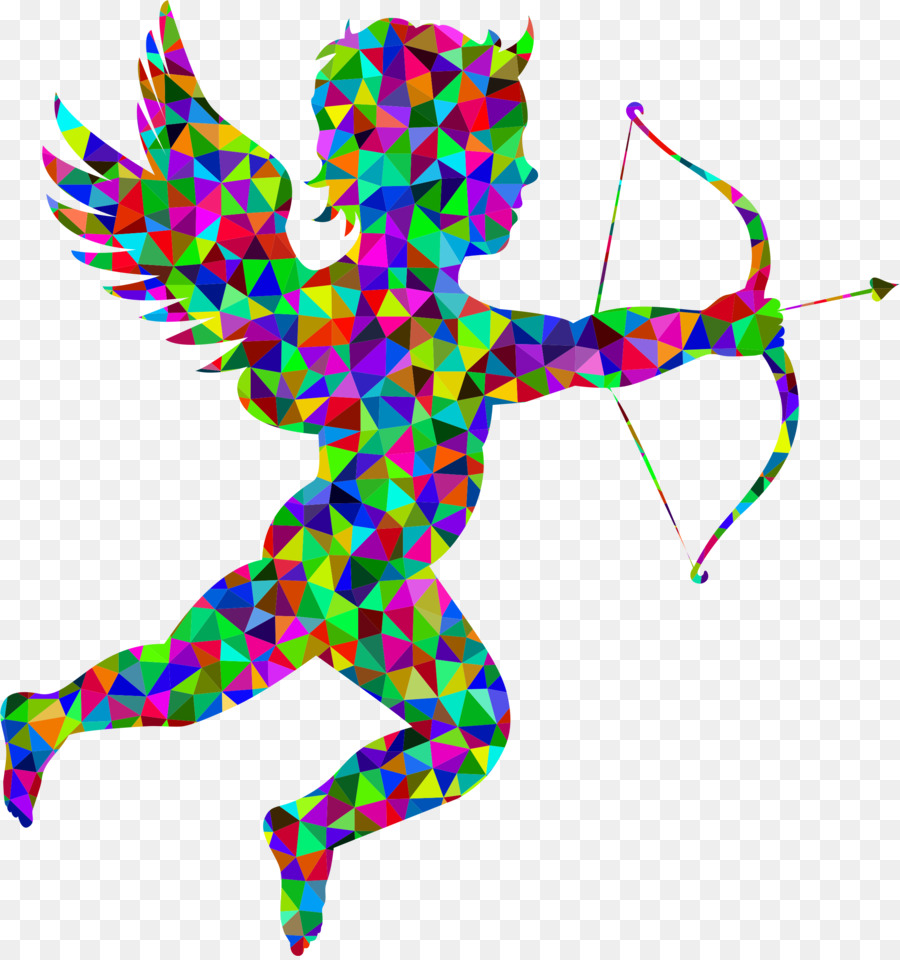 Cherub Cupid Silhouette Clip Art - Cupido