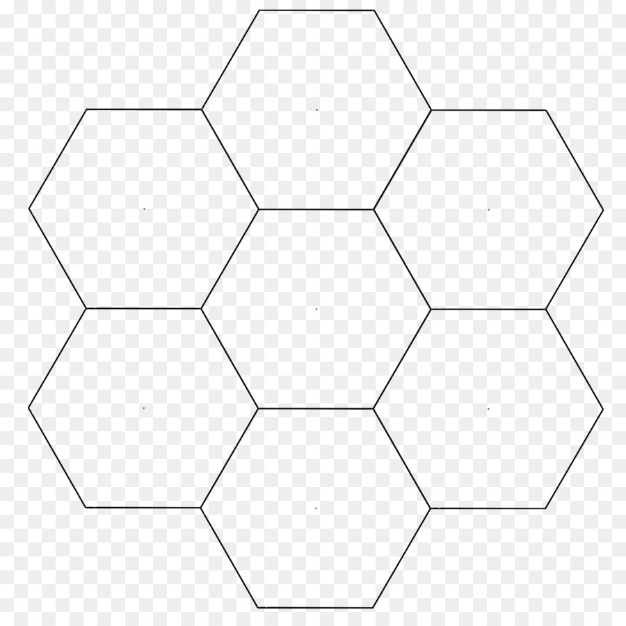 Zeichnung Schwarz und weiß Monochrom-Kreis-Quadrat - Sechskant