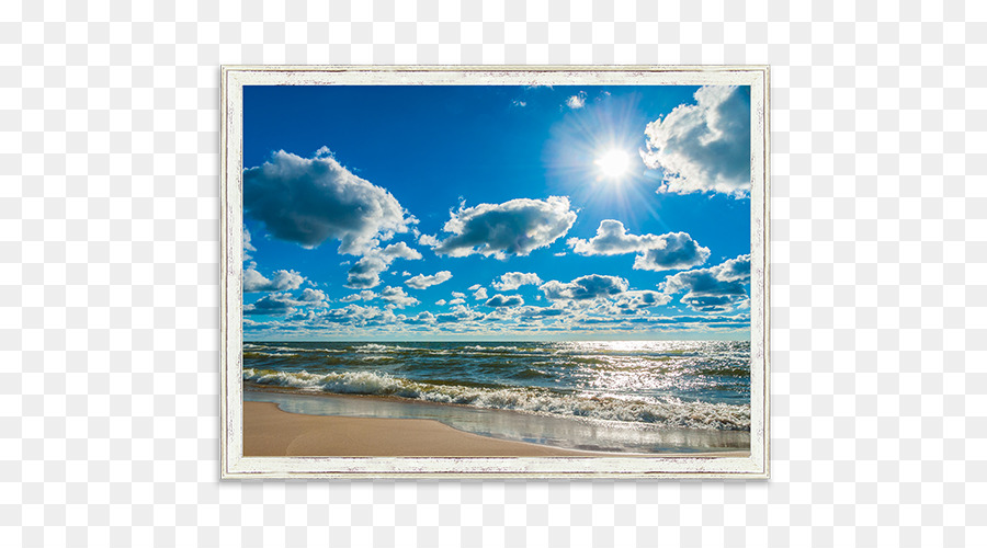 Der Lake Michigan Und Grand Haven Beach Bilderrahmen Fotografie - Aqua Frame