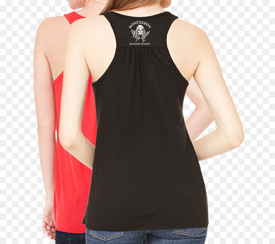 Kleidung Ärmelloses T-shirt Top Nacken - Hündin