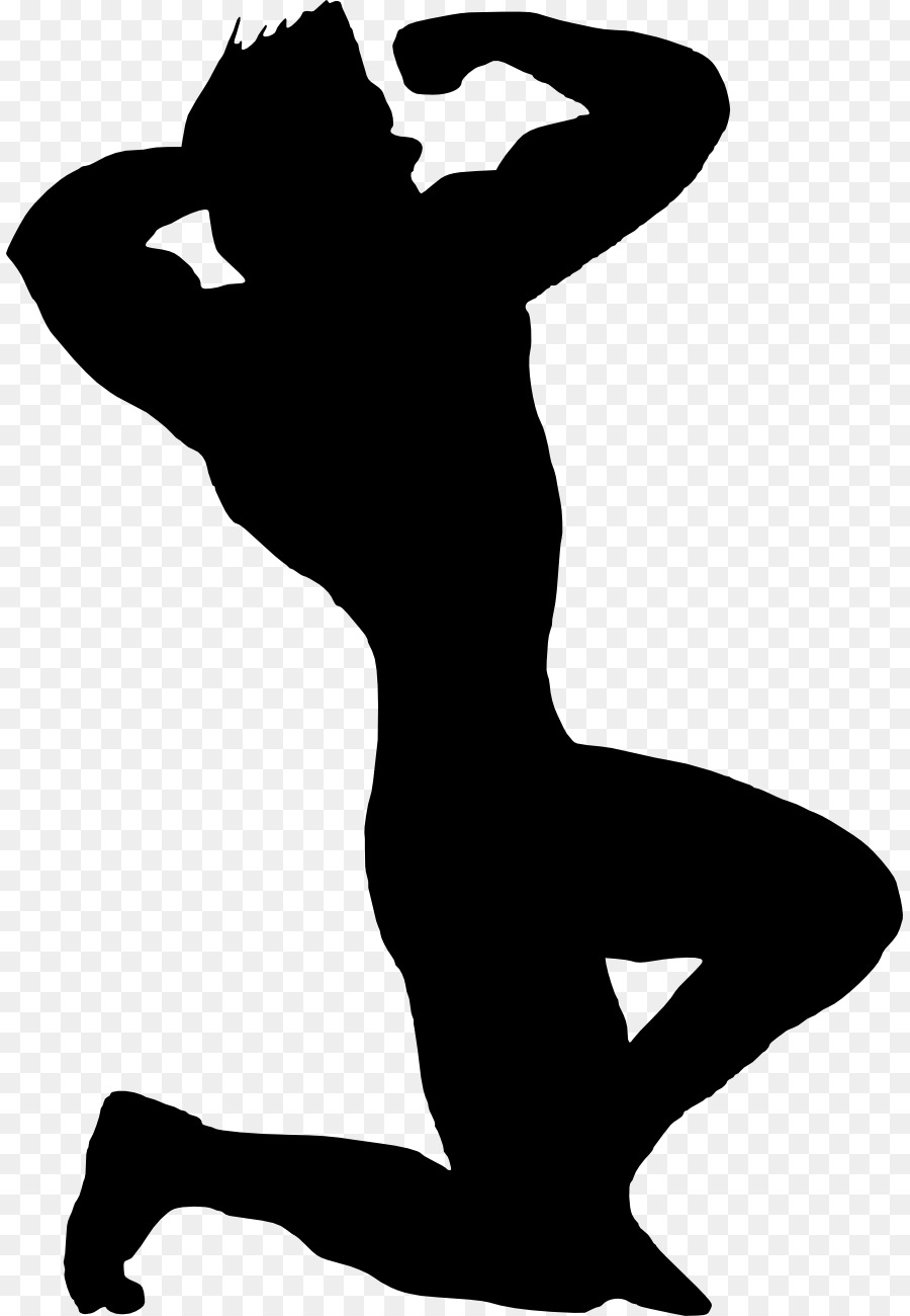 Silhouette Muskel-Körperliche fitness Clip art - Mann silhouette