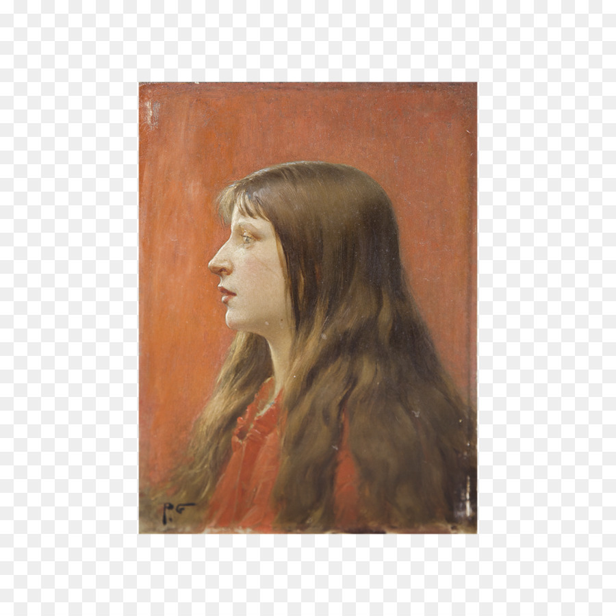 Porträt, Lange Haare, Haare färben Bilderrahmen - Frau Aquarell