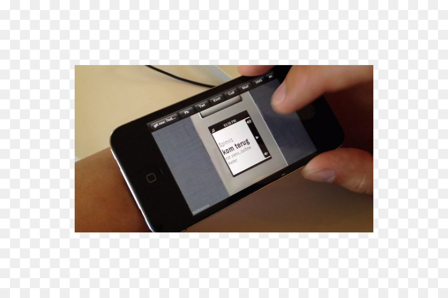 Pebble Smartwatch-Handys Benutzeroberfläche E-Mail - Kiesel