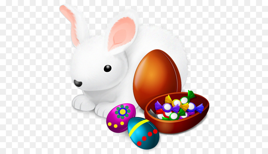 Coniglietto di pasqua Icone del Computer uovo di Pasqua - acquerello uovo