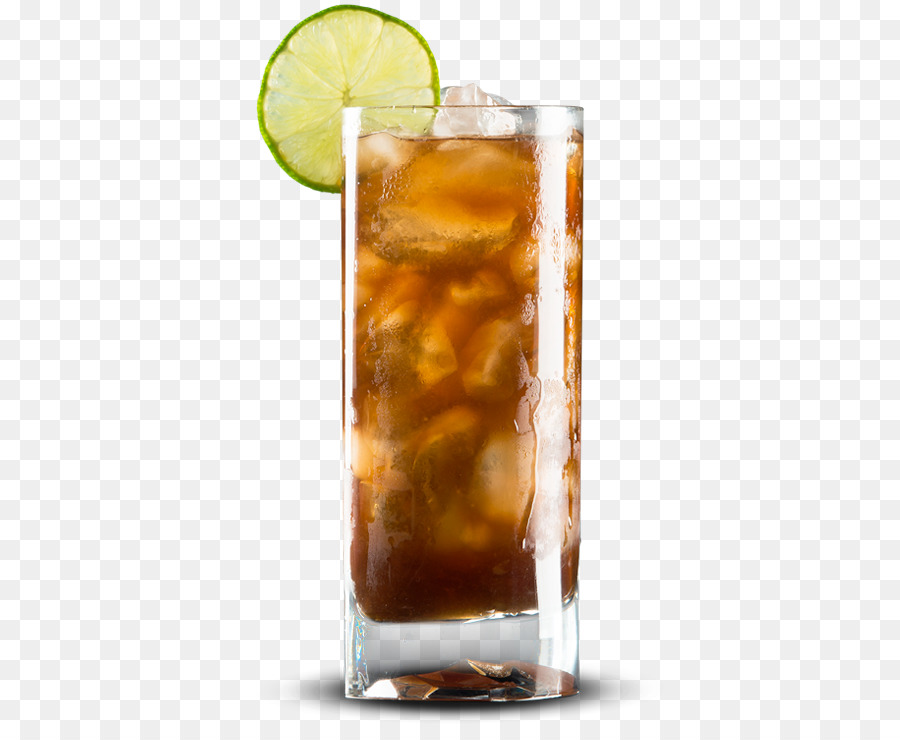 Realistic cocktail long island ice tea glass Vector Image