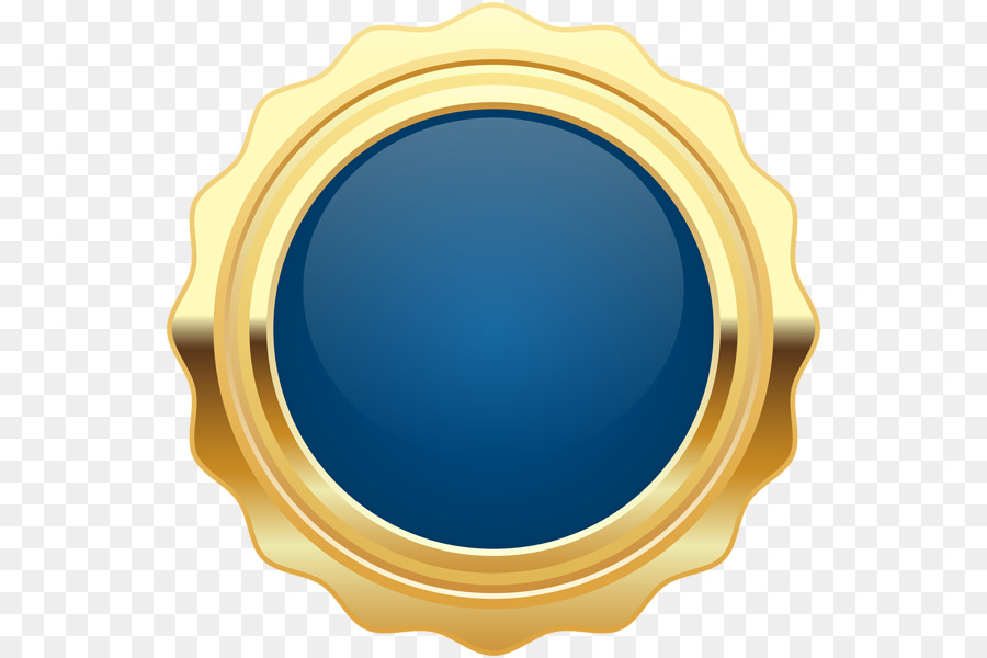 ClipArt blu distintivo - distintivo d'oro